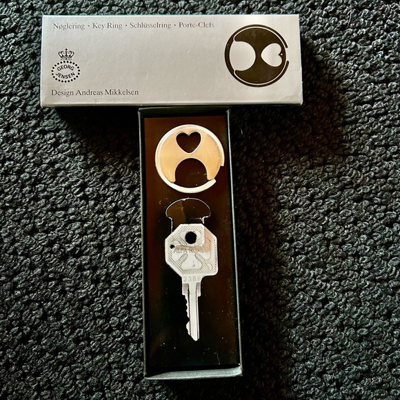 COPY - Georg Jensen Stainless Steel Heart ❤️ Key Ring - Picture 1 of 2